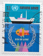 O.N.U. - GINEVRA - 1974 - DIRITTO SUL MARE - 1,30 FS - USATO (YVERT 45 - MICHEL 45) - Oblitérés