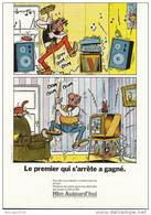 MARGERIN. RARE Affichette PUB HLM Aujourd'hui. Objectif : Mieux Vivre. Le Premier Qui S'arrête A Gagné ! 1988 - Afiches & Offsets