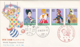 FDC JAPAN 1797-1800 - Marionnetten