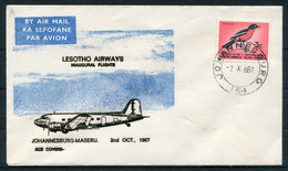 1967 South Africa First Flight Over Johannesburg - Maseru. Lesotho Airways - Luchtpost