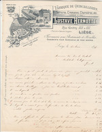 Lettre Illustrée Devis 13/3/1897 Gustave HERNOTTE Quincaillerie Serrures Crémones  Armes à Feu LIEGE Belgique - 1800 – 1899