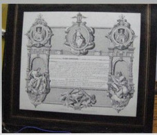 1 Carte De Décès M. Jacques Josph Baligand Né Lokeren 1777 Décédé Gand 1842 Négociant Concordia Lith.Gyselinck - Porcelaine