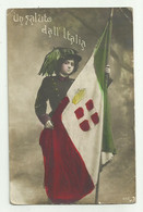 UN SALUTO DALL'ITALIA  - 1912 VIAGGIATA FP - Other & Unclassified