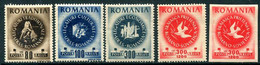 ROMANIA 1946 Society For Relations With USSR MNH / **.  Michel 1008-11A+B - Nuovi