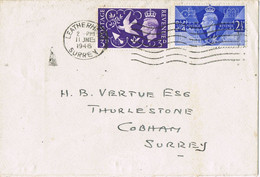 38592. Carta LEATHERHEAD (Surrey) 1946 To Cobham - Zonder Classificatie