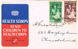38597. Carta ADDINGTON (New Zealand) 1950. Health Stamps. Children's - Briefe U. Dokumente
