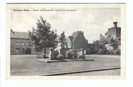 Moerbeke-Waas  -  Markt En Standbeeld Van Mw De Kerckhove - Mörbeke-Waas