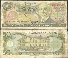 COSTA RICA - 50 Colones 1992 P# 257a America Banknote - Edelweiss Coins - Costa Rica