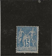 TYPE SAGE N° 101 NEUF AVEC PLI DE GOMME -ANNEE 1892 - COTE : 40 € - 1876-1898 Sage (Type II)