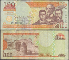 DOMINICAN REPUBLIC - 100 Pesos 2013 P# 184c America Banknote - Edelweiss Coins - Dominicana