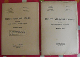 Trente Versions Latines à L'usages Des Secondes + Livre Du Professeur. Nathan 1959 - Lesekarten