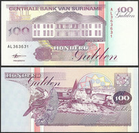 SURINAME - 100 Gulden 1998 P# 139b America Banknote - Edelweiss Coins - Surinam