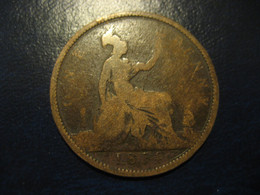 One Penny 1874 Queen Victoria Bronze Coin UK England Great Britain - Otros & Sin Clasificación