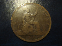 One Penny 1879 Queen Victoria Bronze Coin UK England Great Britain - Otros & Sin Clasificación