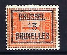Belgium 1912  Precancel 1c (o) Mi.89  (13 Brussel) - Roller Precancels 1900-09