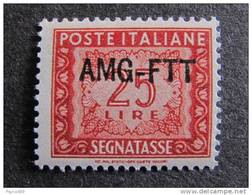 ITALIA Trieste AMG-FTT Segnatasse -1949-54- "Cifra" £. 25 MNH** (descrizione) - Postpaketen/concessie