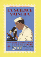 Timbre Antituberculeux Grand Format  Timbre Auto-vitrine à 200 Frs 1953 La Science Vaincra - Tegen Tuberculose