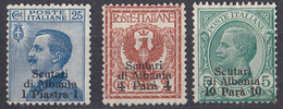 SCUTARI D'ALBANIA - 1909 - Lotto Comprendente 3 Valori Nuovi Senza Gomma: Unificato 1, 4 E 9. - Albania