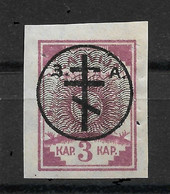 1919 Baltic Russia Civil War West Army Bermondt-Avalov, 3 Kap.,VF MH*,tiny Pin Holes - Armada Del Este