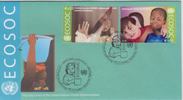 United Nations FDC Mi 605-606 Economic And Social Council (ECOSOC) - Combat HIV/AIDS, Malaria And Other Diseases - 2009 - FDC