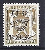 Belgium 1936  Precancel 10c (o) Mi.416  (I-I-42 / 31-XII-42) - Roller Precancels 1930-..