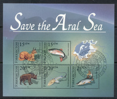 Uzbekistan 1996 Save The Aral Sea MS CTO - Altri & Non Classificati