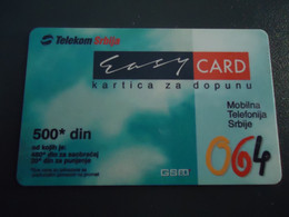 SERBIA USED CARDS PREPAID CARDS ADVERSTISING - Altri – Europa