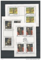 1996 Art 3 Petites Feuilles De 4 Timbres  Chaise De Nemes Eden De Vachal Et Déjeuner Avec Oeuf Flegel YT 122 127 128 - Blocchi & Foglietti