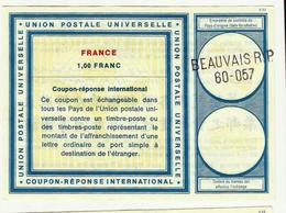 COUPON REPONSE INTERNATIONAL à 1.00F Franc  Beauvais - Antwortscheine