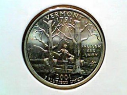 United States 50 State 1/4 Dollar 2001D Km 322 "Vermont" - Sonstige & Ohne Zuordnung