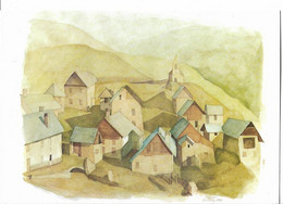 AQUARELLE De GUY AMEYE - Carte A 10 - Représentant Un Village - Pintura & Cuadros