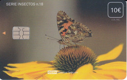 ISN-317 TARJETA DE ESPAÑA DE ISERN DE LA SERIE INSECTOS Nº18 - MARIPOSA-BUTTERFLY - Sonstige & Ohne Zuordnung