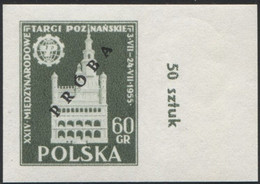 1955 Poland, Mi 915/916 Proof Of Colour, Guarantee Korszeń, City Hall Architecture Poznań International Fair MNH** P30 - Proeven & Herdruk