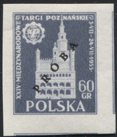 1955 Poland, Mi 915/916 Proof Of Colour, Guarantee Korszeń, City Hall Architecture Poznań International Fair MNH** P30 - Proeven & Herdruk