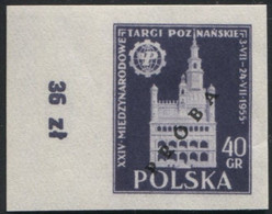 1955 Poland, Mi 915/916 Proof Of Colour, Guarantee Korszeń, City Hall Architecture Poznań International Fair MNH** P30 - Probe- Und Nachdrucke