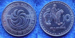 GEORGIA - 10 Thetri 1993 St Mamas KM# 79 Independent Republic Since 1991 - Edelweiss Coins - Georgië