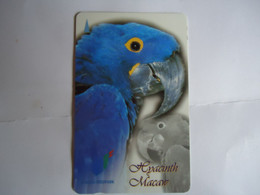 SINGAPORE  USED  CARDS  BIRD BIRDS PAROTTS - Perroquets