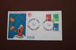 MARIANNE St Pierre & Miquelon 1997 - Enveloppe 1er Jour Du 13-08-1997  - 3 Timbres N° 650, 651 Et 652 - Cartas & Documentos