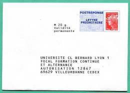 PAP Réponse Beaujard Univ. Lyon 1 Neuf - N° Verso 12A026 - N° Intérieur LC D/16 E0212 - Prêts-à-poster:Answer/Beaujard