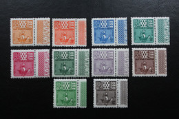 1947 ST-PIERRE ET MIQUELON SERIE TIMBRES-TAXE Y&T NO TA67 A TA 76 NEUFS MH* TTB ... - Strafport