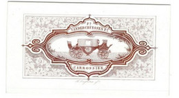 1845 Litho Handpers Visitekaart  Vandercruyssen Frères Carrossier  Onghema   8,5 X 5cm  Karros Koets Paard - Porcelaine