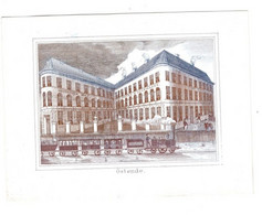 1 Carte Visite  Deutchen Hof Hotel D' Allemagne Ostende Train à Vapeur  14,5x10,5 Cm - Porcelana