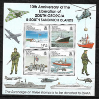 South Georgia And Sandwich Islands Y Et T  Bloc   N° 3  Neufs * *   B/TB = MNH F/ VF   - Zuid-Georgia