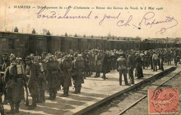 Mamers * 5 Mai 1906 * Débarquement Du 115ème Régiment D'infanterie * Retour Des Grèves Du Nord * Grève * Gare Train - Mamers