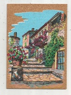 Cp, Carte En Liége , Peinture Inaltérable ,n° 50 , Rue Fleurie - Altri & Non Classificati