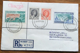 SOUTHERN RHODESIA -  REGISTERD FROM SALISBURY 20/9/1954 TO BERNE . SUISSE - Brieven En Documenten