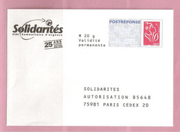 France, Prêt à Poster Réponse, 3734A, Postréponse, Solidarités, Aide Humanitaire D'urgence, Marianne De Lamouche - PAP : Antwoord /Lamouche