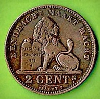 BELGIQUE / 2 CTS / 1911 / LEGENDE EN FLAMAND - 10 Centimes