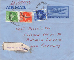 INDIA - AIRMAIL 1963 BOMBAY > BREMERHAVEN/GEERMANY /G114 - Posta Aerea