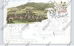 0-5801 ROSSDORF Bei Schmalkalden, Lithographie 1899, Dorfansicht - Schmalkalden